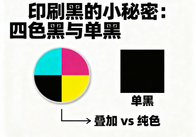印刷小知识：四色黑与单黑的区别